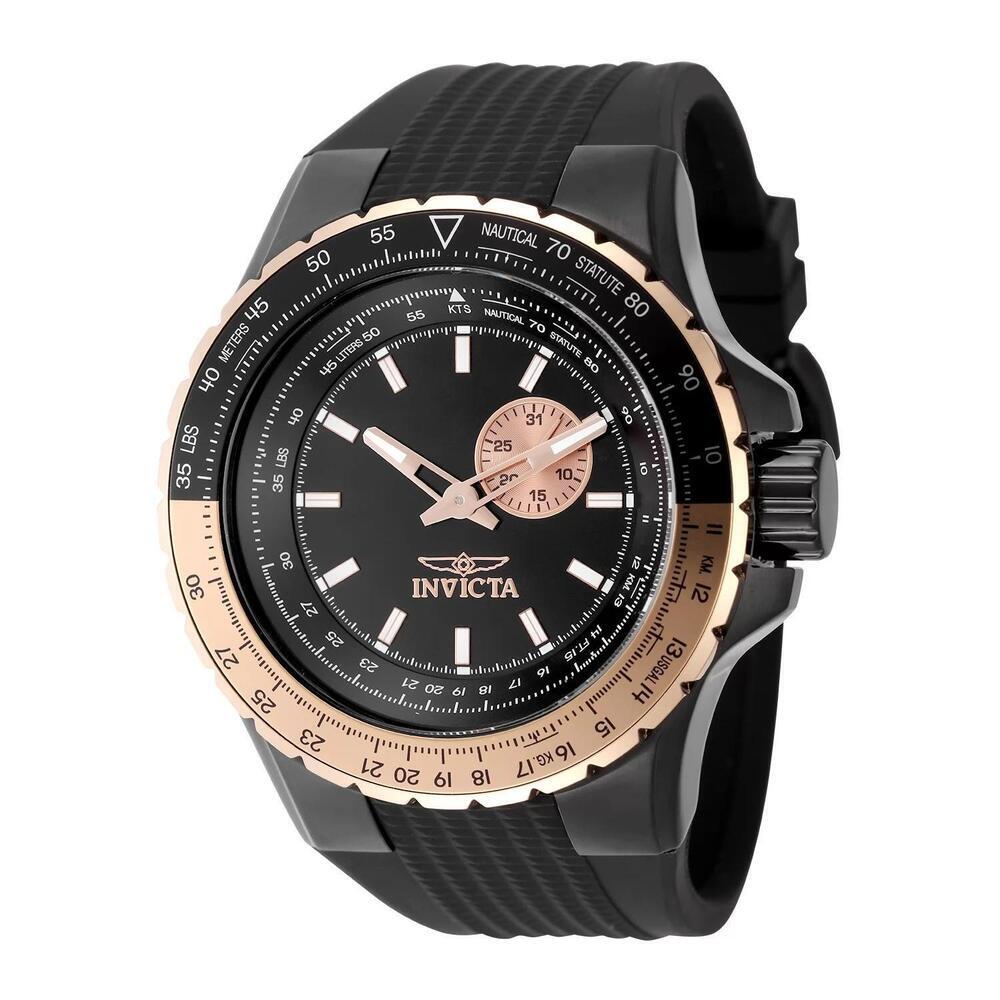 NWT Invicta 49725 Aviator | Quartz | Black | Men's Watch